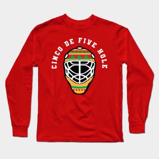 Cinco De Mayo Hockey Cinco De Five Hole Boys Girls Long Sleeve T-Shirt